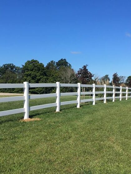 Composite Ranch Rail Fence: