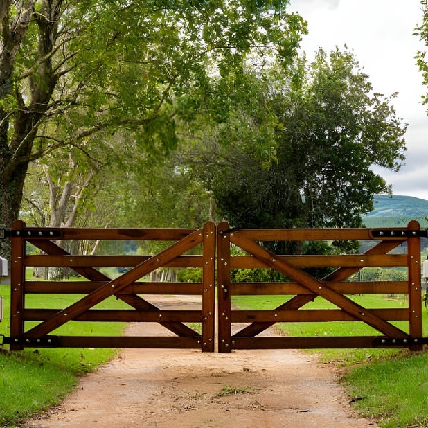 ranch rail wood gate