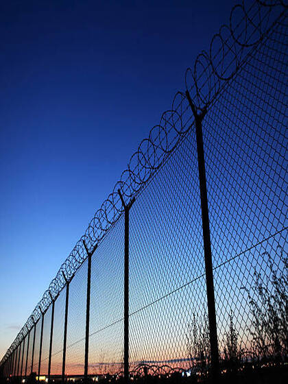 Barb wire fence 