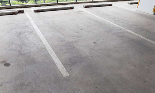 Pervious concrete in parking space