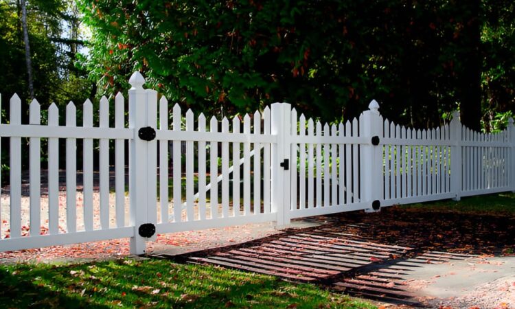 Vinyl picket fence