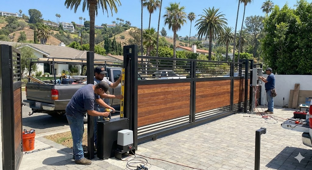 In Los Angeles, the driveway gate