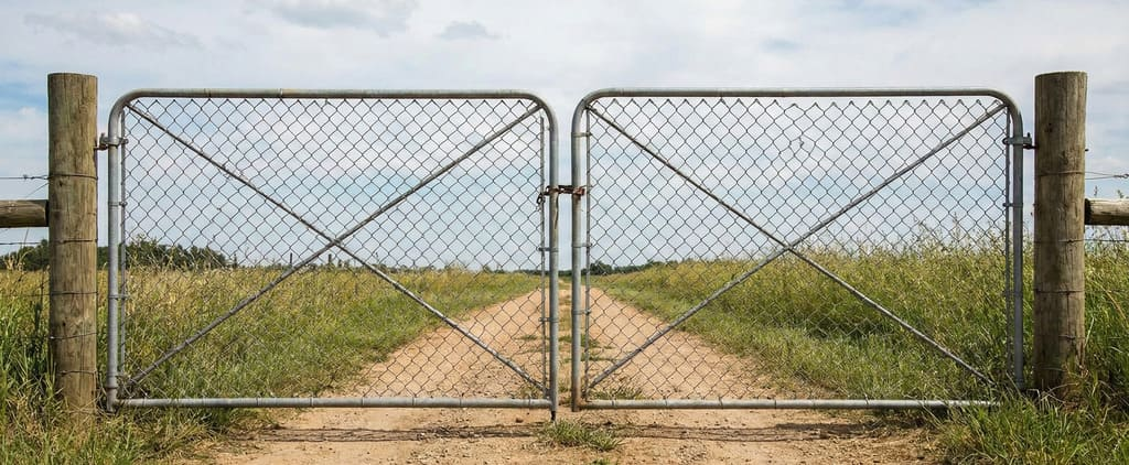 Double Swing Chain Link Gate
