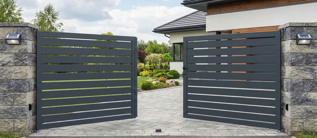 Double Swing Iron Gate Installation