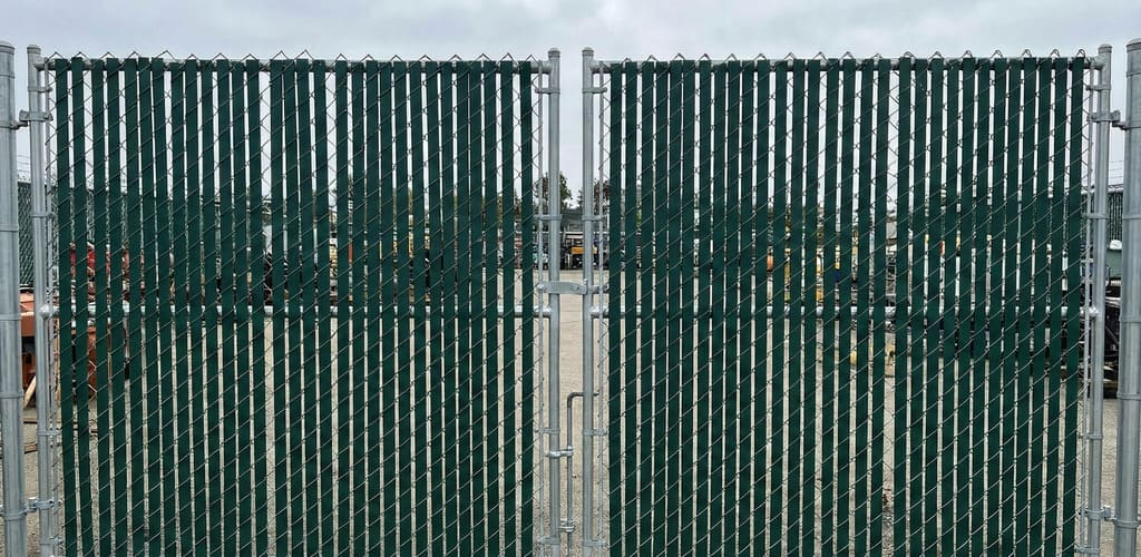 Privacy Slat Chain Link Gate