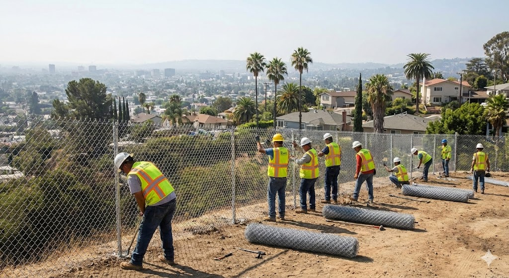 Wire Mesh fence installation in los angeles