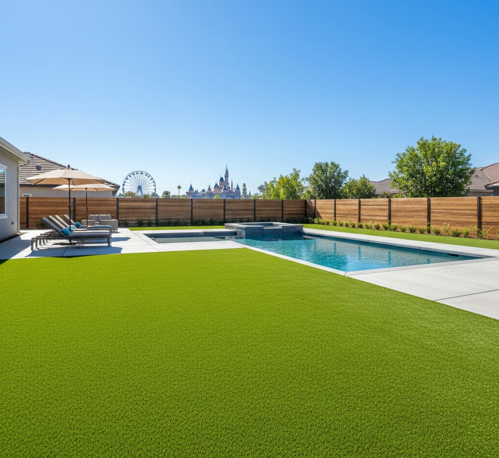 A-beautiful-artificial-grass-installation-in-an-Anaheim-homes-backyard