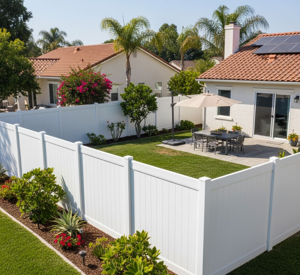 A-local-Anaheim-fence-builder-carefully-sets-a-post-for-a-new-fence-installation