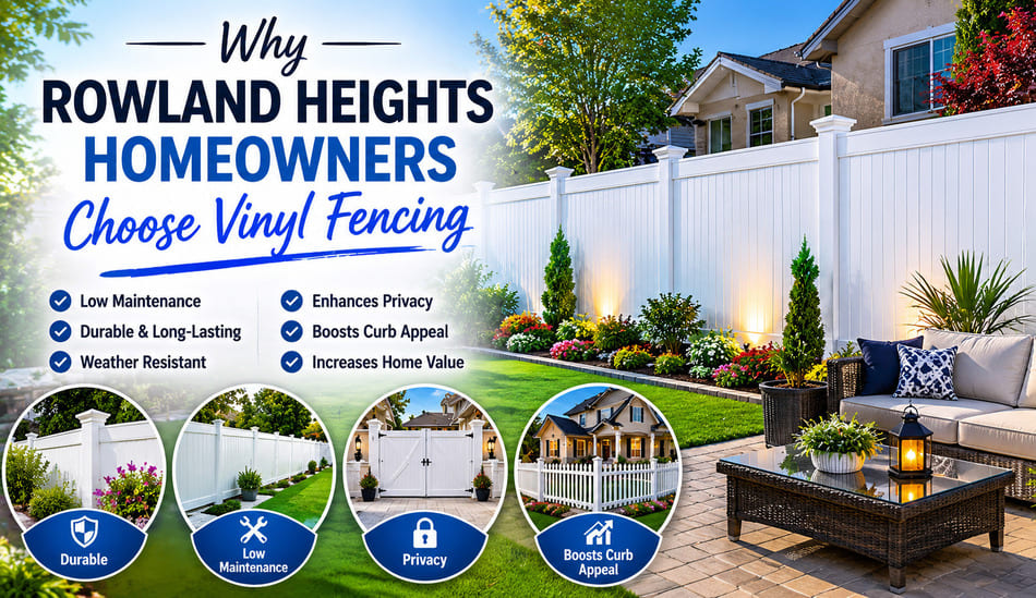 Why Rowland Heights Homeowners Choose Vinyl Fencing